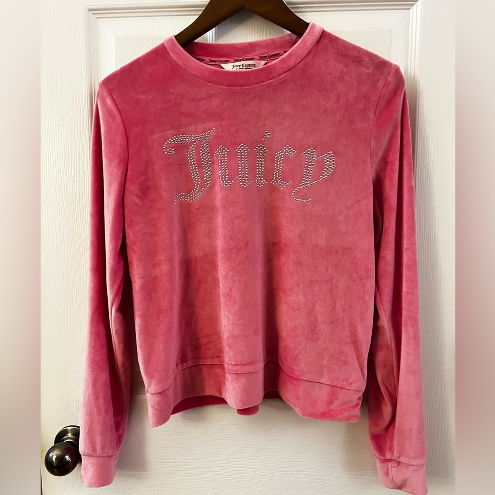 Juicy Couture Pink Velour Top size Small